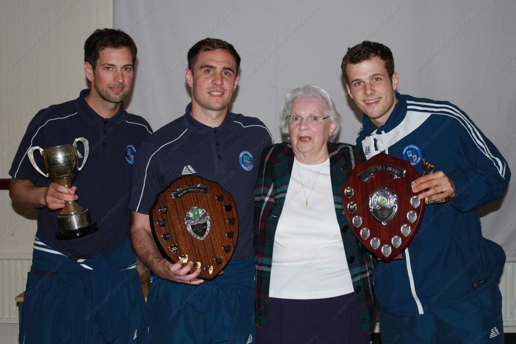 Award Winners (Gavin Swankie, Iain Campbell & Danny Denholm) with Bunty Nicoll Award Winners with Bunty Nicoll