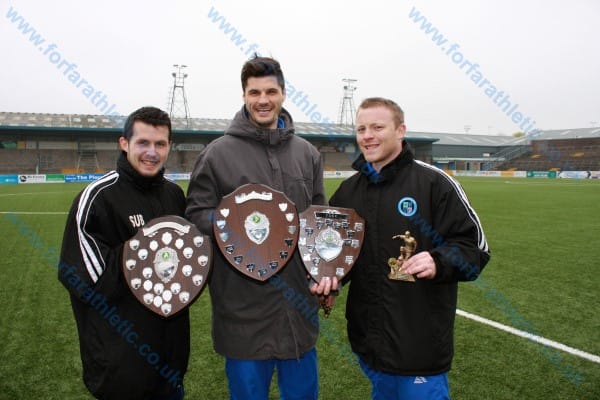 Award Winners - Dale Hilson (Player of the Year), Stuart Malcolm (Player's Player of the Year) & Mark Baxter (Away Player of the Year) 2013 All Players of the Year