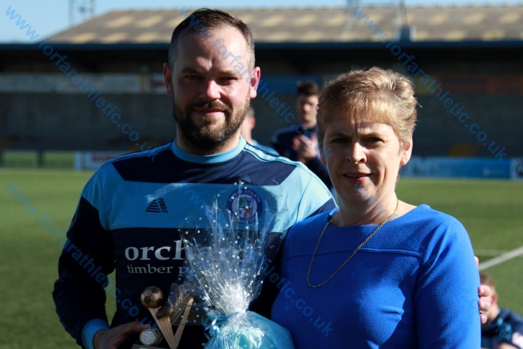 Special testimonial season presentation to Martyn Fotheringham Foxy